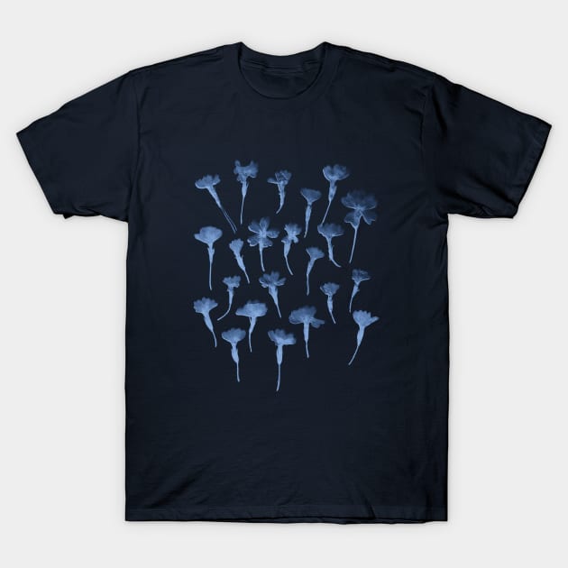 Cyanotype Primrose T-Shirt by zeljkica